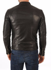 Men Lambskin Genuine Leather Jacket MJ477 freeshipping - SkinOutfit