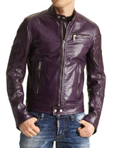 Men Lambskin Genuine Leather Jacket MJ494 freeshipping - SkinOutfit