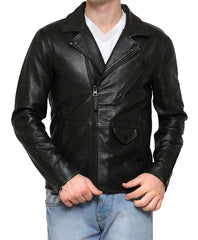 Men Lambskin Genuine Leather Jacket MJ495 freeshipping - SkinOutfit