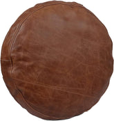 Genuine Leather Round Pillow Cover 09 SkinOutfit