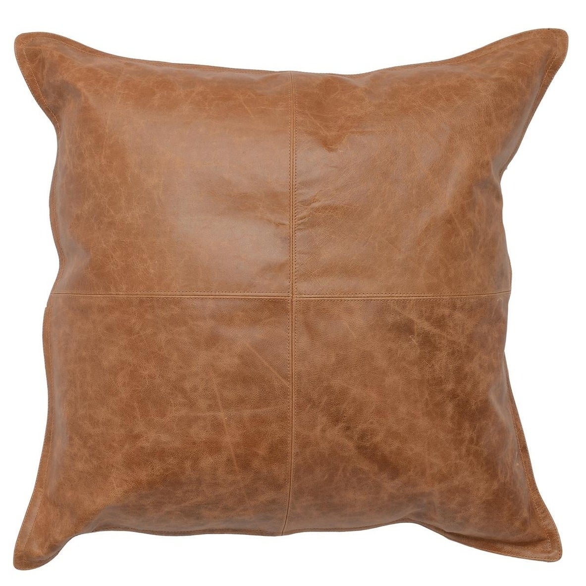 Genuine Leather Square Pillow Cover 04 SkinOutfit
