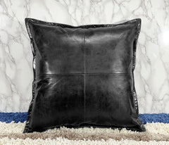 Genuine Leather Square Pillow Cover 09 SkinOutfit