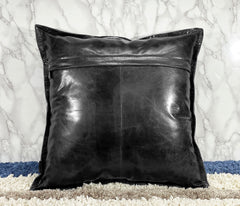 Genuine Leather Square Pillow Cover 09 SkinOutfit