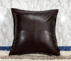 Genuine Leather Square Pillow Cover 18 SkinOutfit