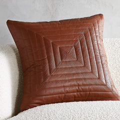 Genuine Leather Square Pillow Cover 43 SkinOutfit