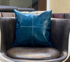 Genuine Leather Square Pillow Cover 50 SkinOutfit