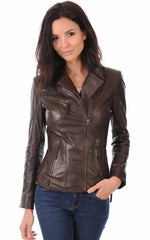 Women Genuine Leather Jacket WJ 61 freeshipping - SkinOutfit