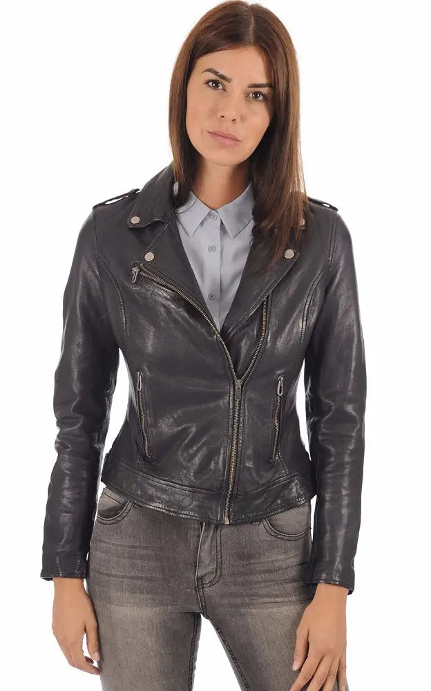 Women Genuine Leather Jacket WJ 81 freeshipping - SkinOutfit