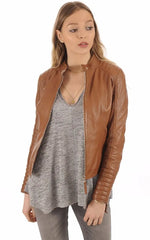 Women Genuine Leather Jacket WJ 87 freeshipping - SkinOutfit
