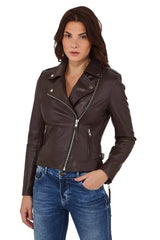 Women Genuine Leather Jacket WJ110 freeshipping - SkinOutfit