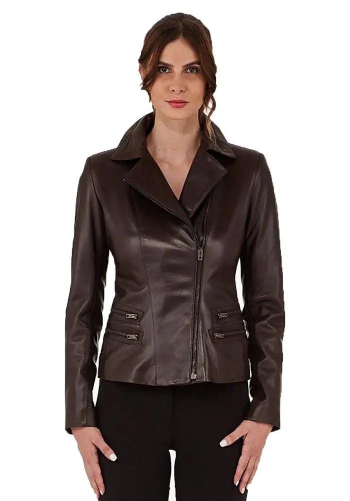 Women Genuine Leather Jacket WJ130 freeshipping - SkinOutfit