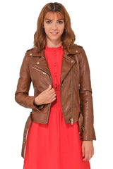 Women Genuine Leather Jacket WJ132 freeshipping - SkinOutfit