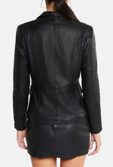 Women Genuine Leather Blazer Coat WB 11 SkinOutfit