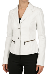 Women Genuine Leather Blazer Coat WB 21 SkinOutfit