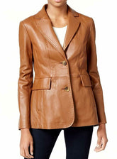 Women Genuine Leather Blazer Coat WB 52 SkinOutfit