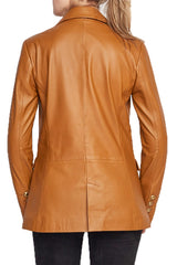 Women Genuine Leather Blazer Coat WB 55 SkinOutfit