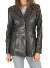 Women Genuine Leather Blazer Coat WB 57 SkinOutfit