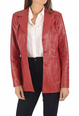 Women Genuine Leather Blazer Coat WB 59 SkinOutfit