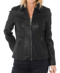 Women Lambskin Genuine Leather Jacket WJ102 freeshipping - SkinOutfit