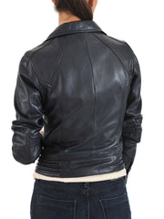 Women Lambskin Genuine Leather Jacket WJ131 SkinOutfit