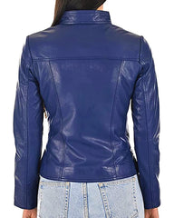 Women Lambskin Genuine Leather Jacket WJ 90 SkinOutfit