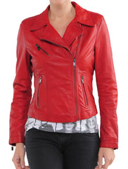 Women Lambskin Genuine Leather Jacket WJ 92 freeshipping - SkinOutfit