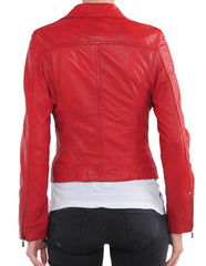 Women Lambskin Genuine Leather Jacket WJ 92 freeshipping - SkinOutfit