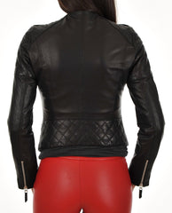 Women Lambskin Genuine Leather Jacket WJ201 SkinOutfit