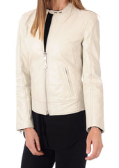 Women Lambskin Genuine Leather Jacket WJ222 SkinOutfit