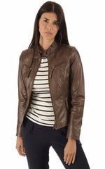 Women Genuine Leather Jacket WJ 12 freeshipping - SkinOutfit