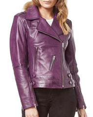Women Lambskin Genuine Leather Jacket WJ264 SkinOutfit