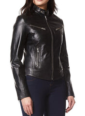 Women Lambskin Genuine Leather Jacket WJ268 SkinOutfit