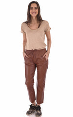 Women Genuine Leather Pant WP 18 SkinOutfit