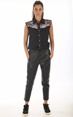 Women Genuine Leather Pant WP 19 SkinOutfit