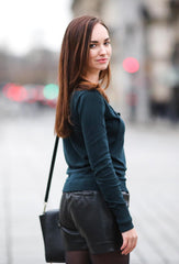 Women Genuine Leather Shorts WS 11 SkinOutfit