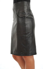 Women Genuine Leather Skirt WS 11 SkinOutfit