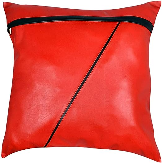 Genuine Leather Square Pillow Cover 34 SkinOutfit