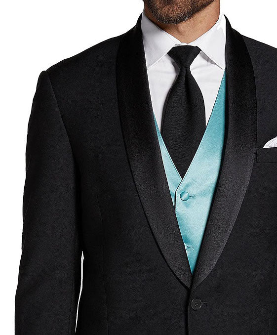 Men's Tuxedo Suit Dinner Party Wedding Blazer Jacket Black SkinOutfit