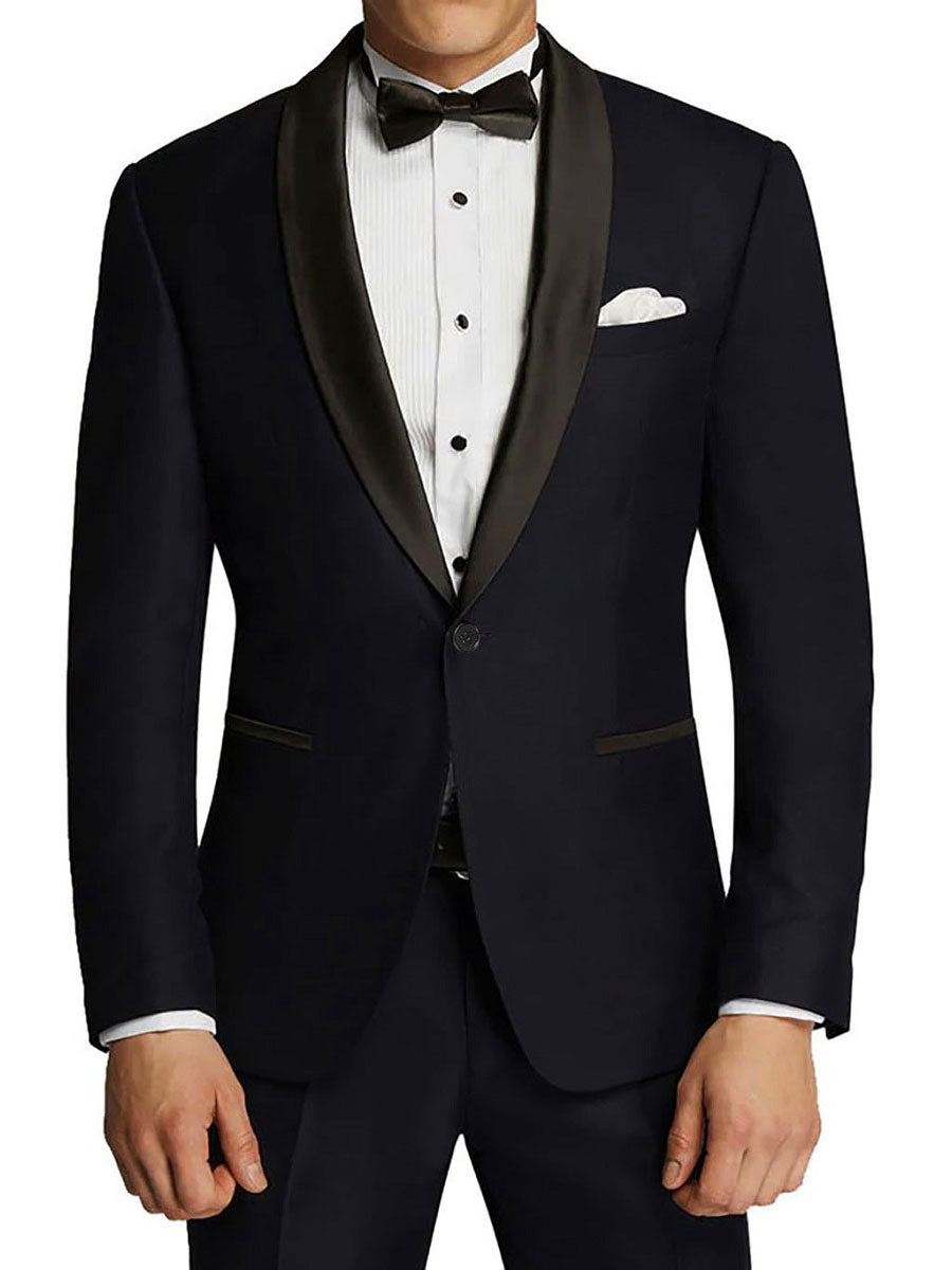 Men's Suit Tuxedo Dinner Party Wedding Blazer Jacket Blue SkinOutfit