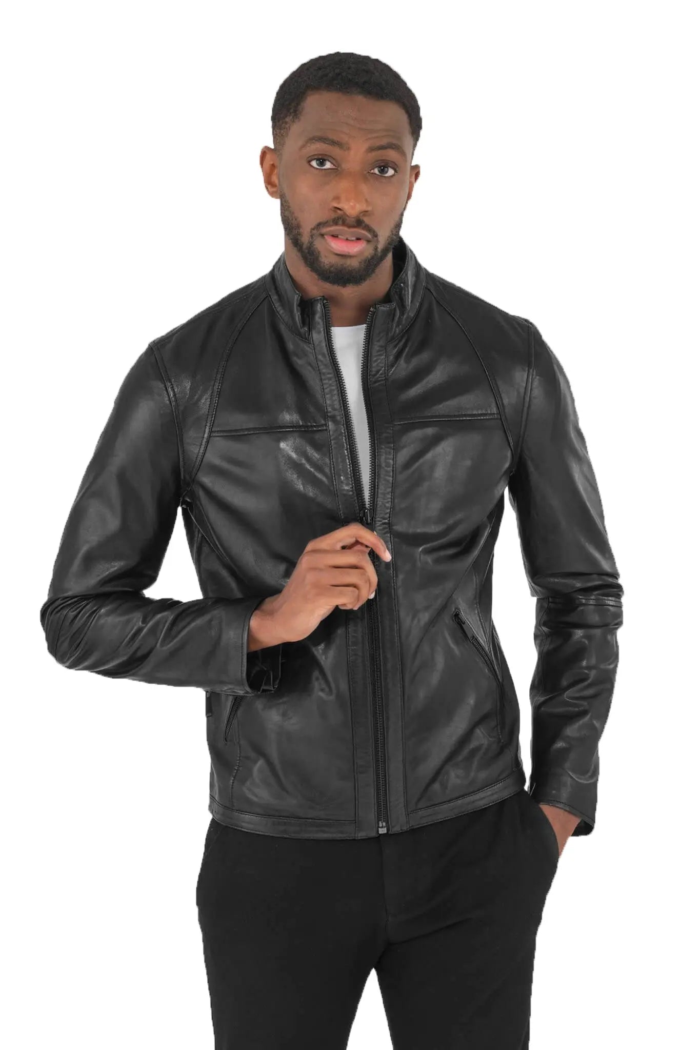 Men Genuine Leather Jacket MJ117 SkinOutfit