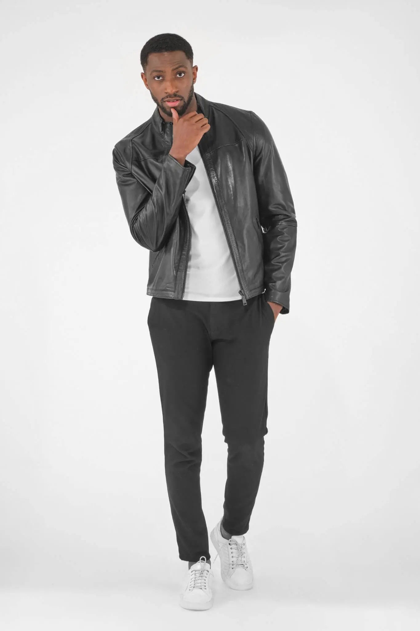 Men Genuine Leather Jacket MJ117 SkinOutfit