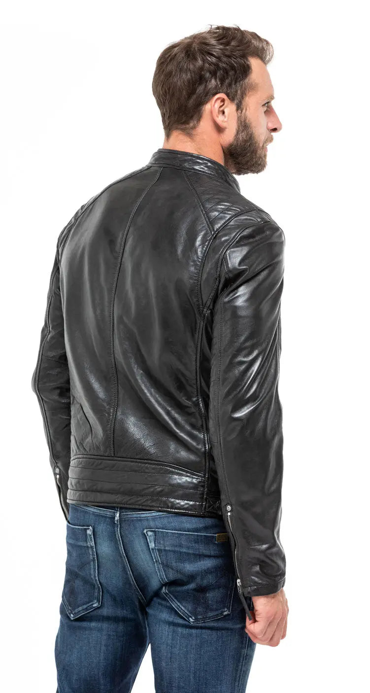 Men Genuine Leather Jacket MJ138 SkinOutfit
