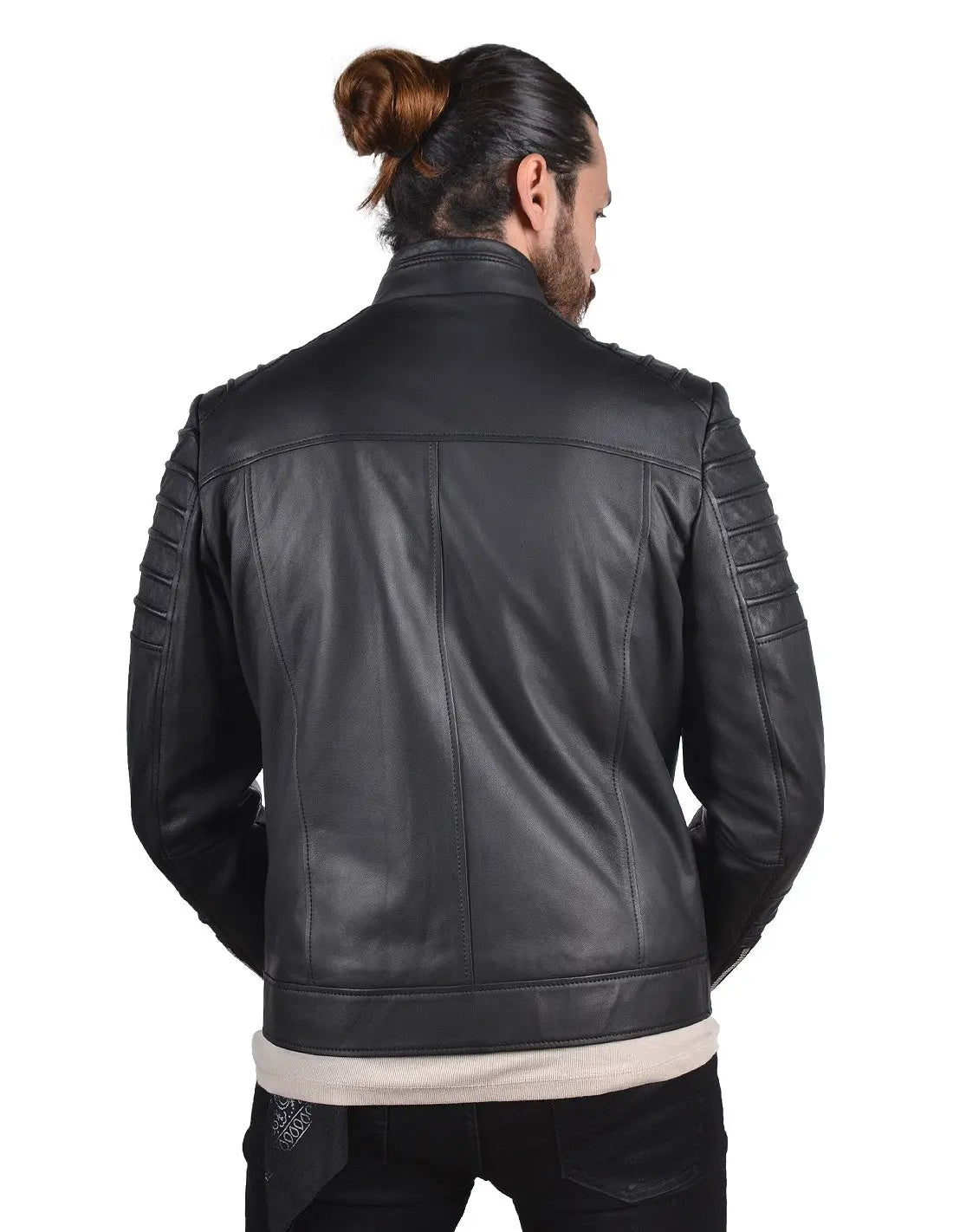 Men Genuine Leather Jacket MJ156 SkinOutfit