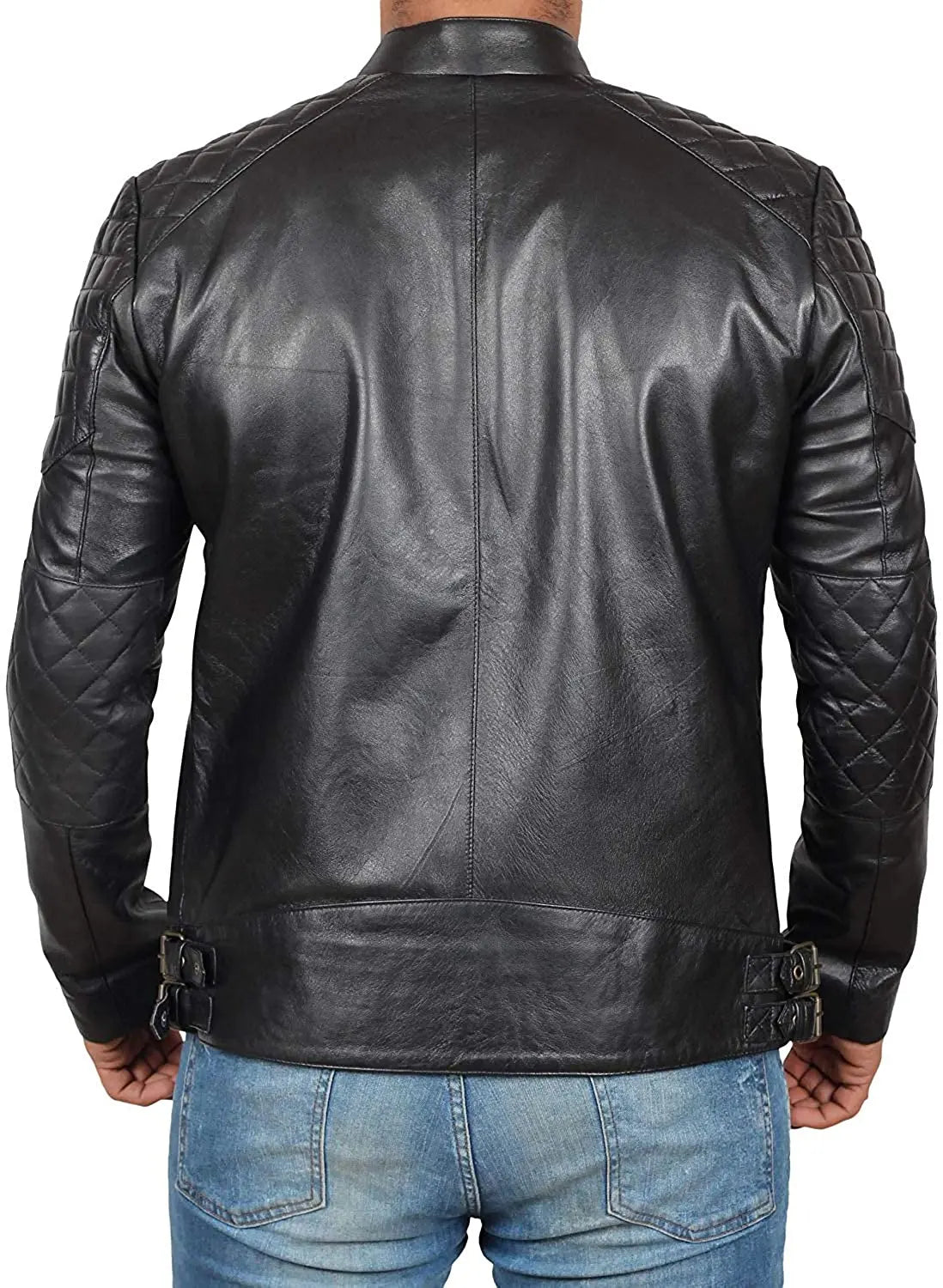 Men Lambskin Genuine Leather Jacket MJ204 SkinOutfit