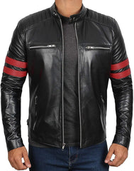 Men Lambskin Genuine Leather Jacket MJ205 SkinOutfit