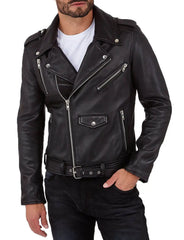 Men Lambskin Genuine Leather Jacket MJ274 SkinOutfit