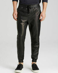 Men Genuine Leather Pant MP 12 SkinOutfit