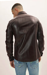 Men Genuine Leather Shirt 07 SkinOutfit