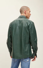 Men Genuine Leather Shirt 09 SkinOutfit