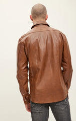 Men Genuine Leather Shirt 11 SkinOutfit